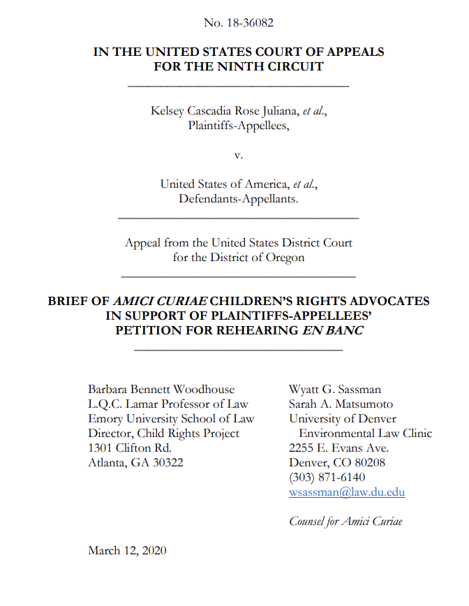 Brief of Amici Curiae Children's Rights Advocates