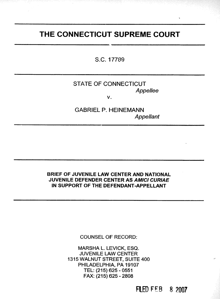 Amicus Connecticut v Heinemann